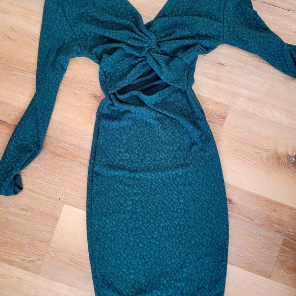 Sparkly forest green holiday dress size small - Picture 1 of 2